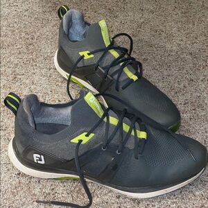 FootJoy Hyperflex Men's Dark Gray and Lime Athletic Golf Shoes